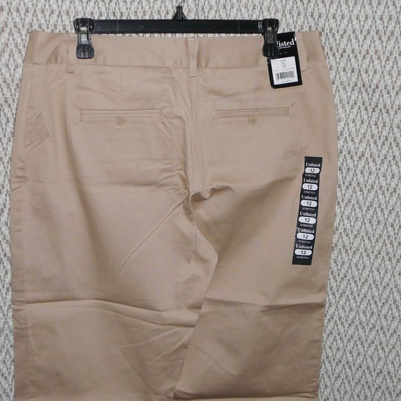 Kenneth Cole Capri Cropped Pants Women's 12 NWT Beige Khaki - Picture 5 of 9